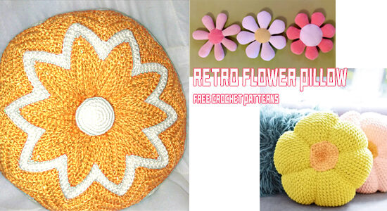 Retro Flower Pillow FREE Crochet Patterns