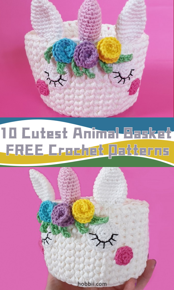 10 Cutest Animal Basket FREE Crochet Patterns