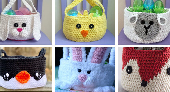 10 Cutest Animal Basket FREE Crochet Patterns