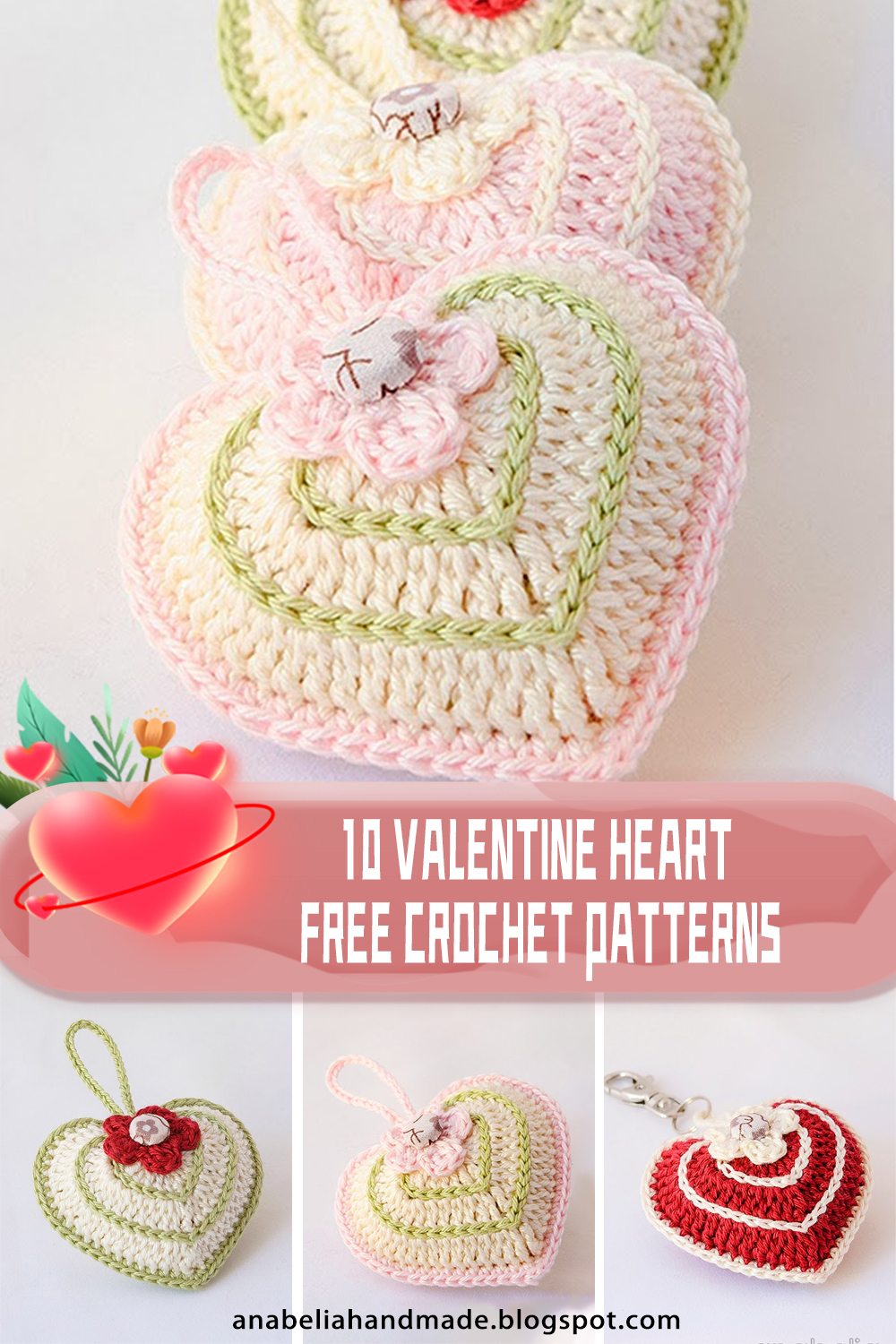10 Valentine Heart Free Crochet Patterns