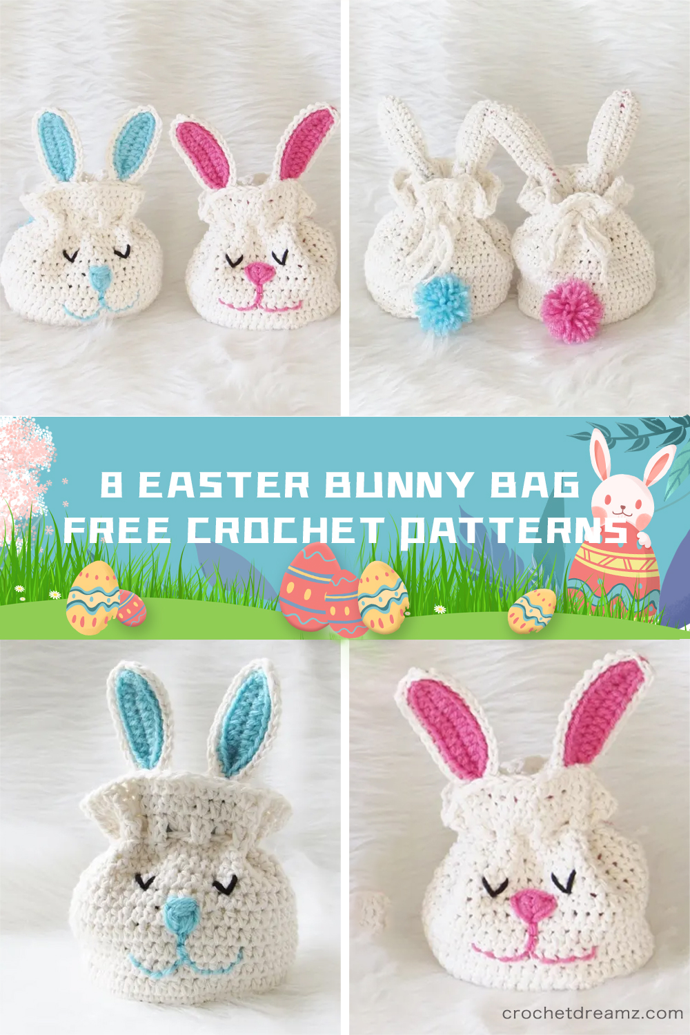 8 Easter Bunny Bag FREE Crochet Patterns