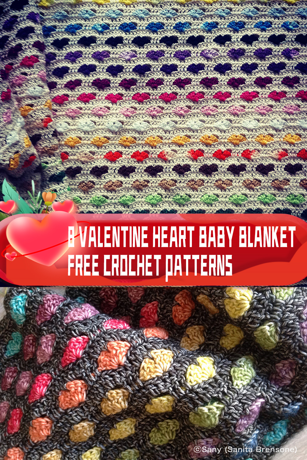 8 Valentine Heart Baby Blanket Free Crochet Patterns
