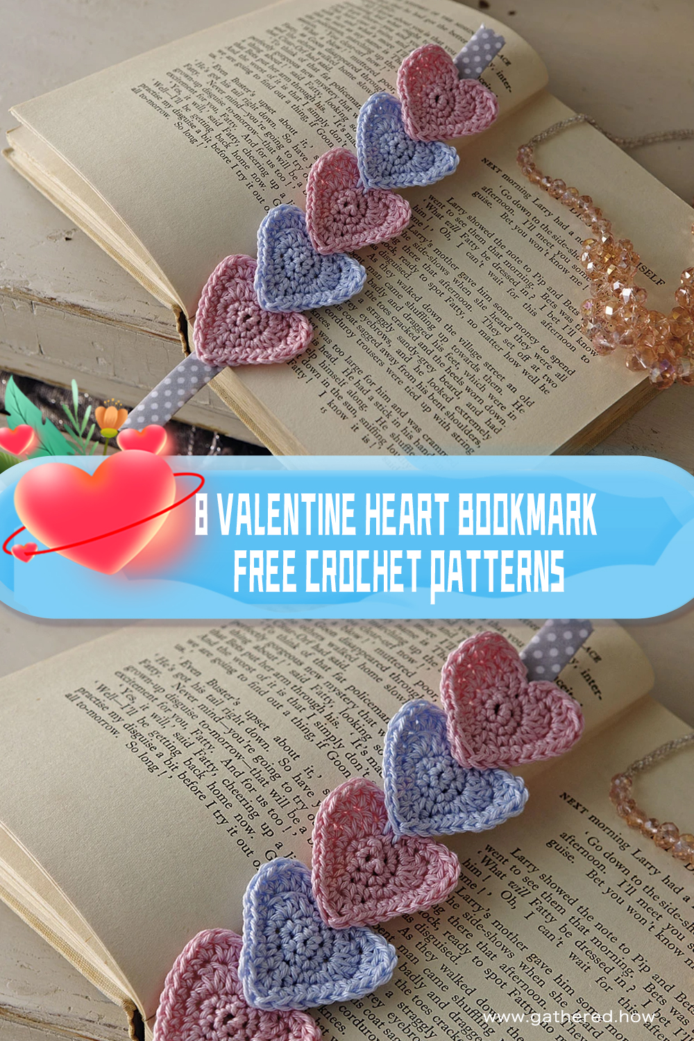 8 Valentine Heart Bookmark FREE Crochet Patterns