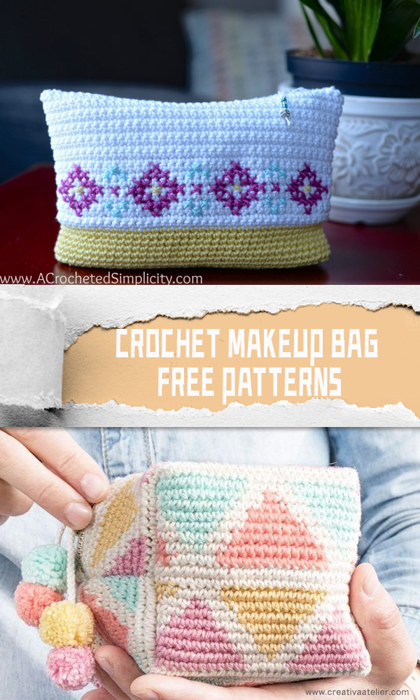 Crochet Makeup Bag FREE Patterns