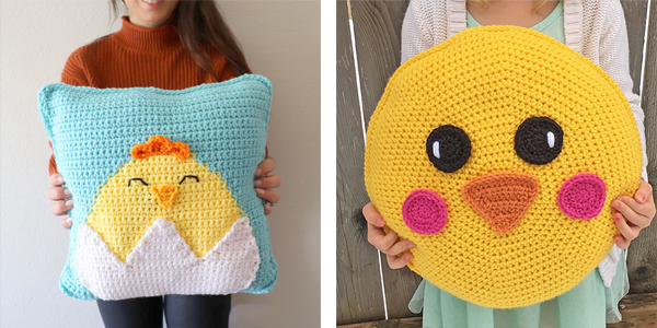 Easter Chick Pillow FREE Crochet Patterns