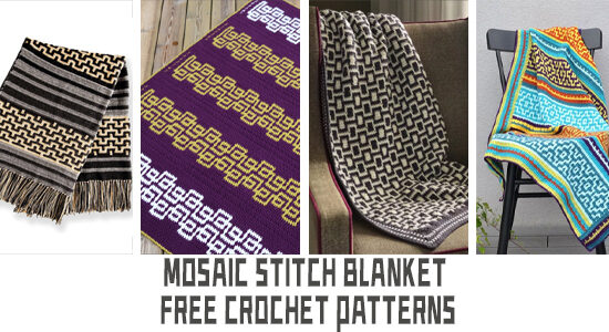 Mosaic Stitch Blanket FREE Crochet Patterns