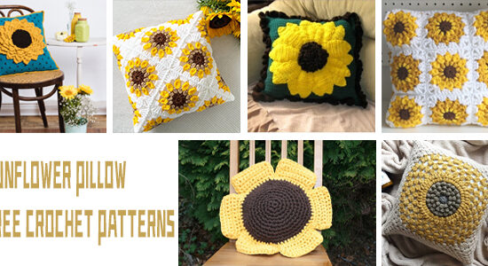 Sunflower Pillow Free Crochet Patterns