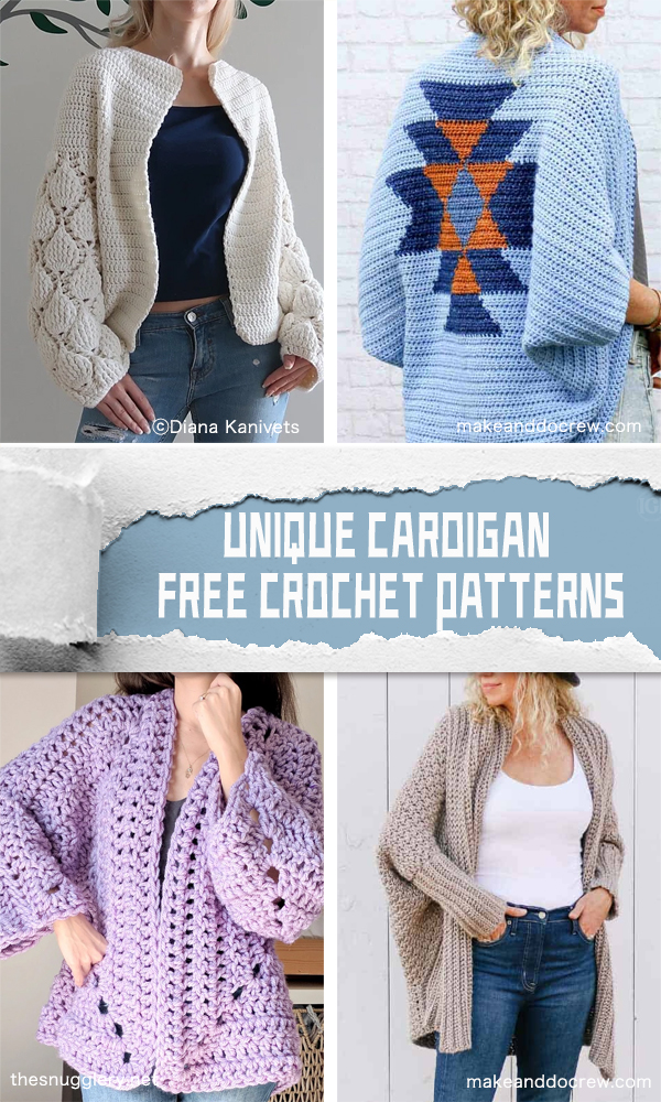 Unique Cardigan Free Crochet Patterns 