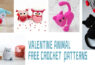 Valentine Animal FREE Crochet Patterns - iGOODideas.com