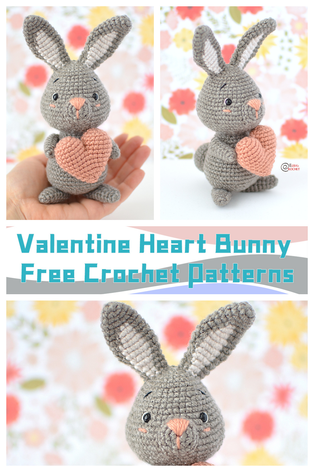 Valentine Heart Bunny Free Crochet Patterns 