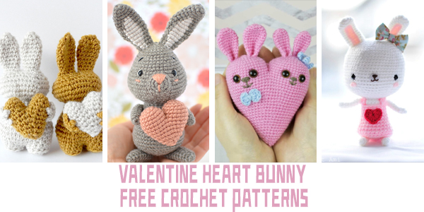 Valentine Heart Bunny Free Crochet Patterns