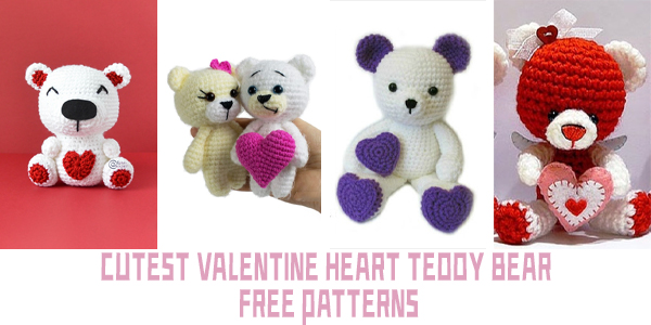 Valentine Heart Teddy Bear FREE Patterns