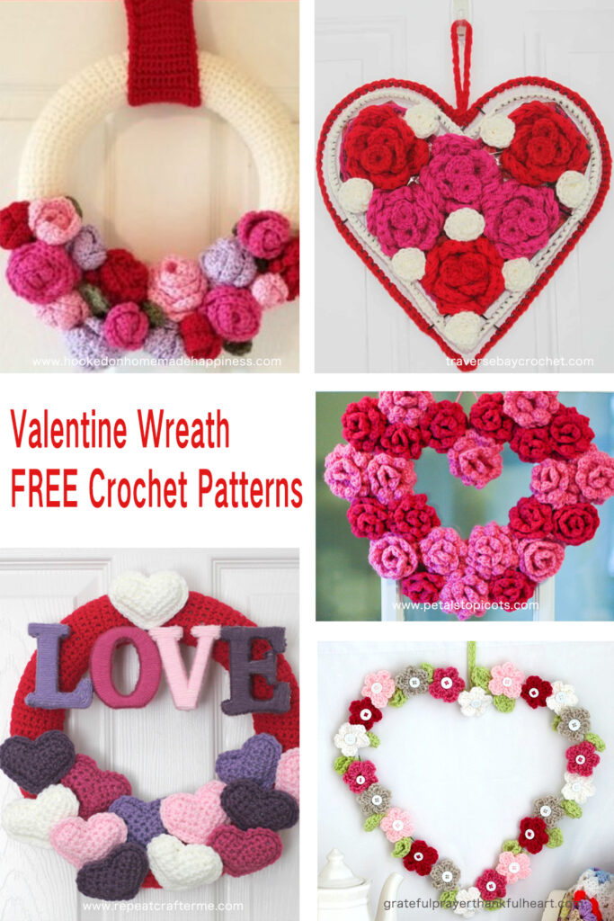 Valentine Wreath FREE Crochet Patterns