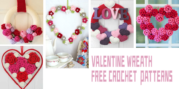Valentine Wreath FREE Crochet Patterns