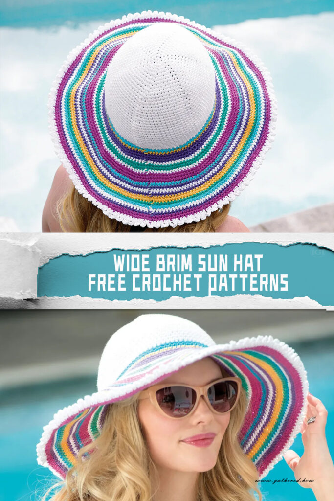  Wide Brim Sun Hat FREE Crochet Patterns