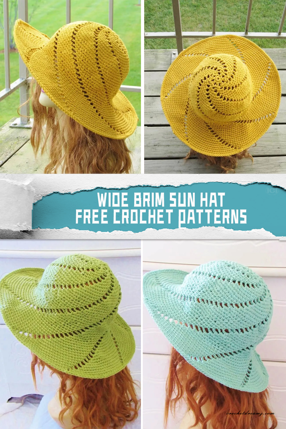 Wide Brim Sun Hat FREE Crochet Patterns - iGOODideas.com