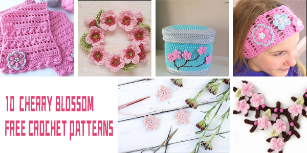 10 Crochet Cherry Blossom FREE Patterns