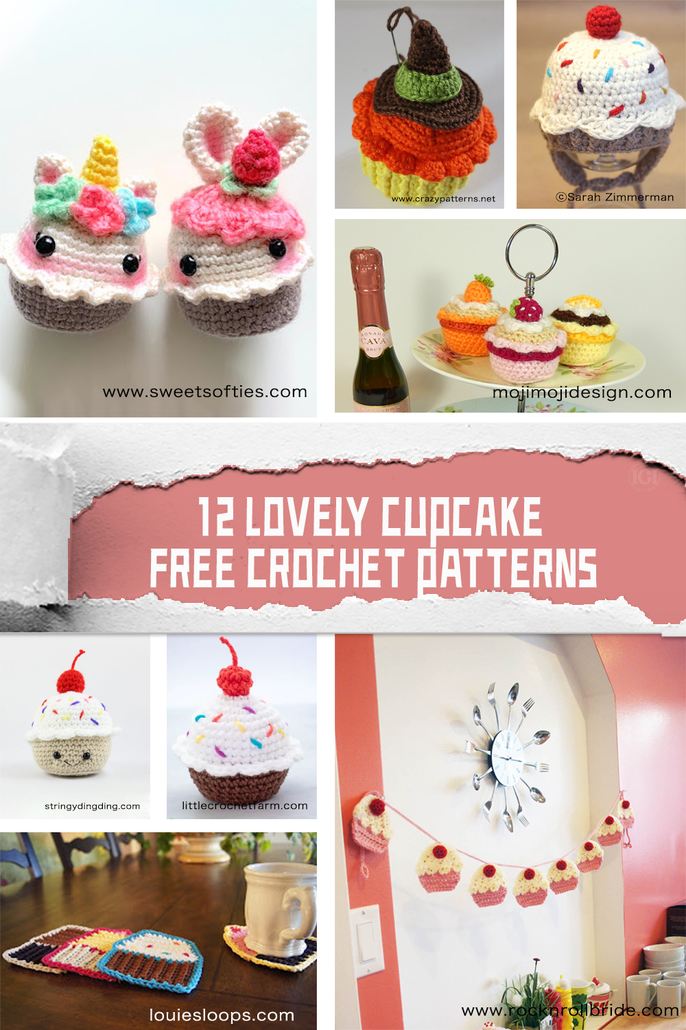 12 Lovely Crochet Cupcake FREE Patterns