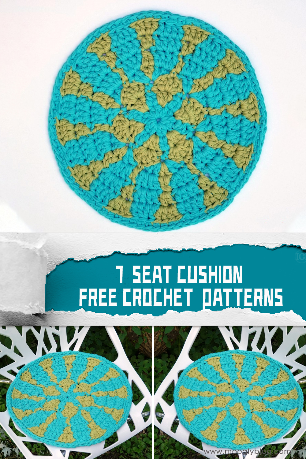 7 Crochet Seat Cushion FREE Patterns