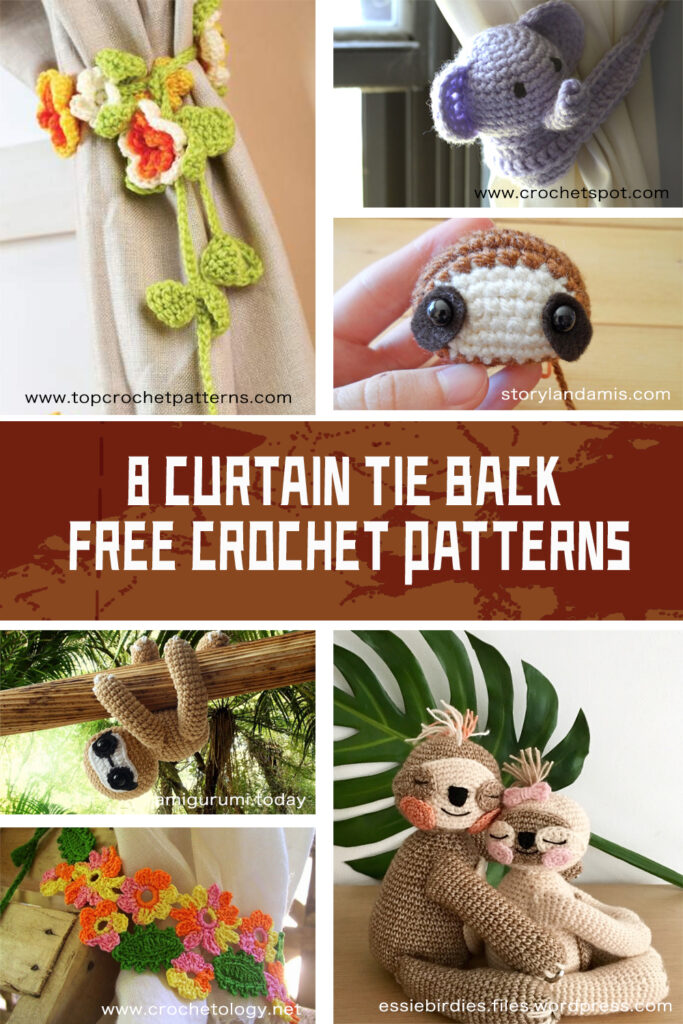 8 Crochet Curtain Tie Back FREE Patterns