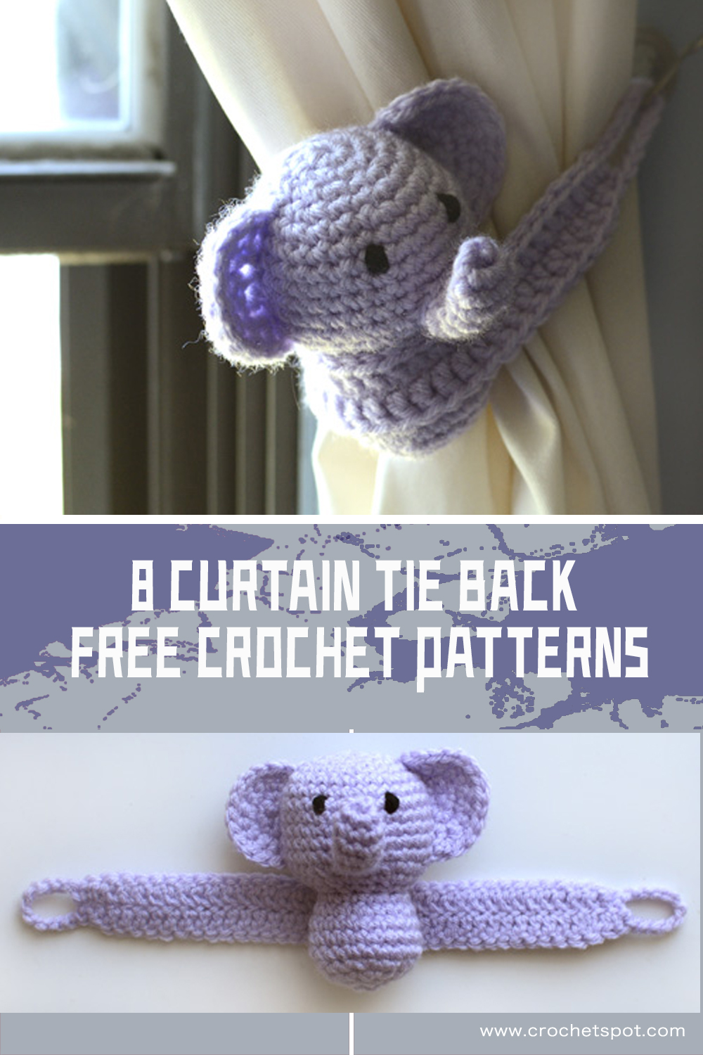 8 Crochet Curtain Tie Back FREE Patterns