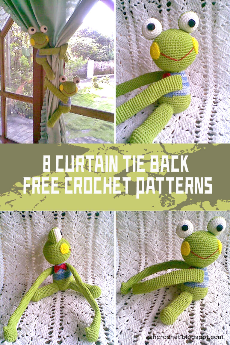 8 Crochet Curtain Tie Back FREE Patterns