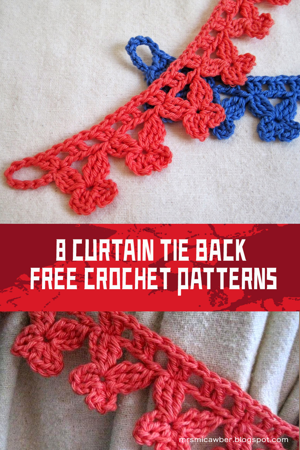 8 Crochet Curtain Tie Back FREE Patterns