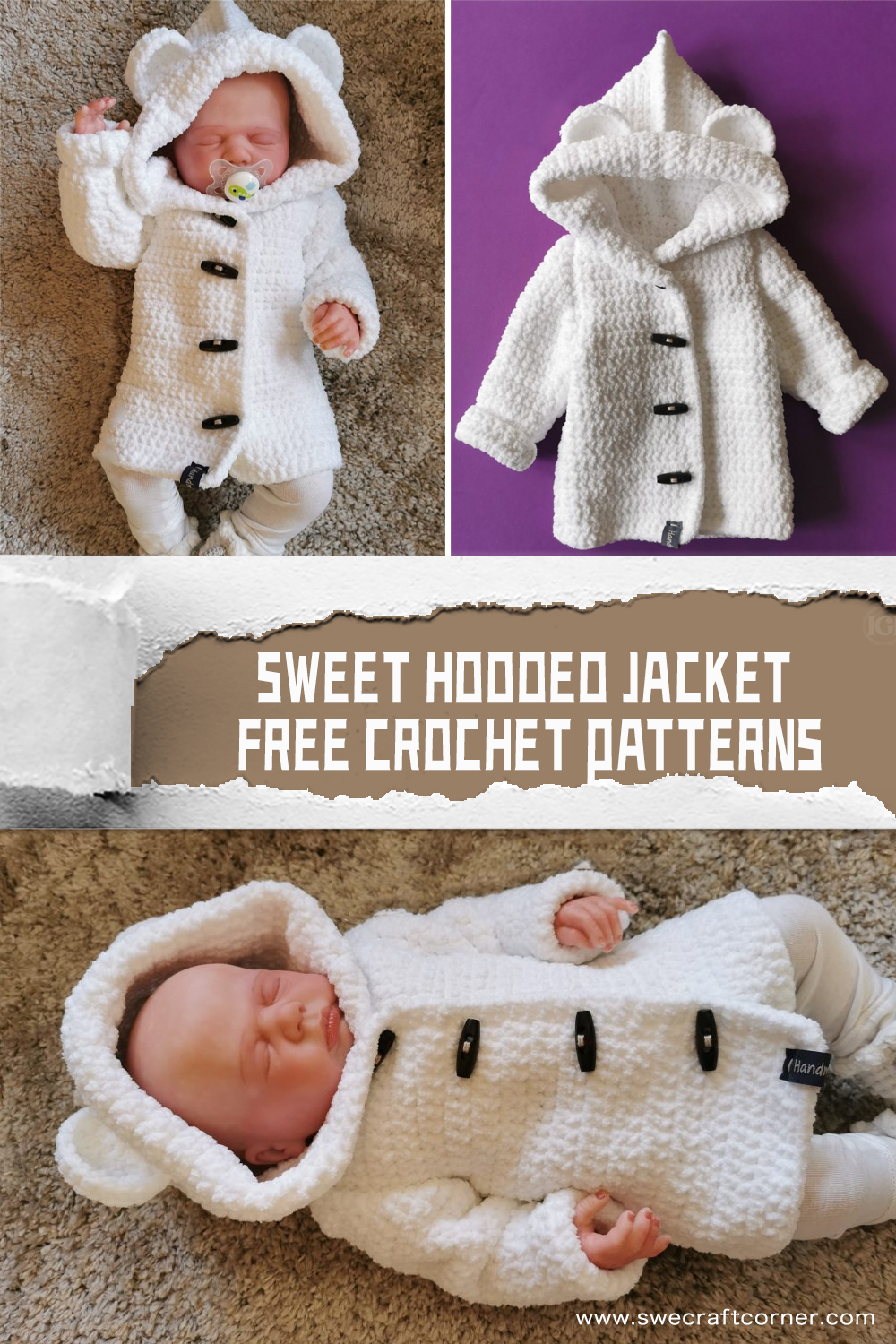 Hooded Jacket FREE Crochet Patterns 