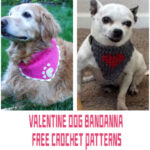 Valentine Dog Bandanna FREE Crochet Patterns