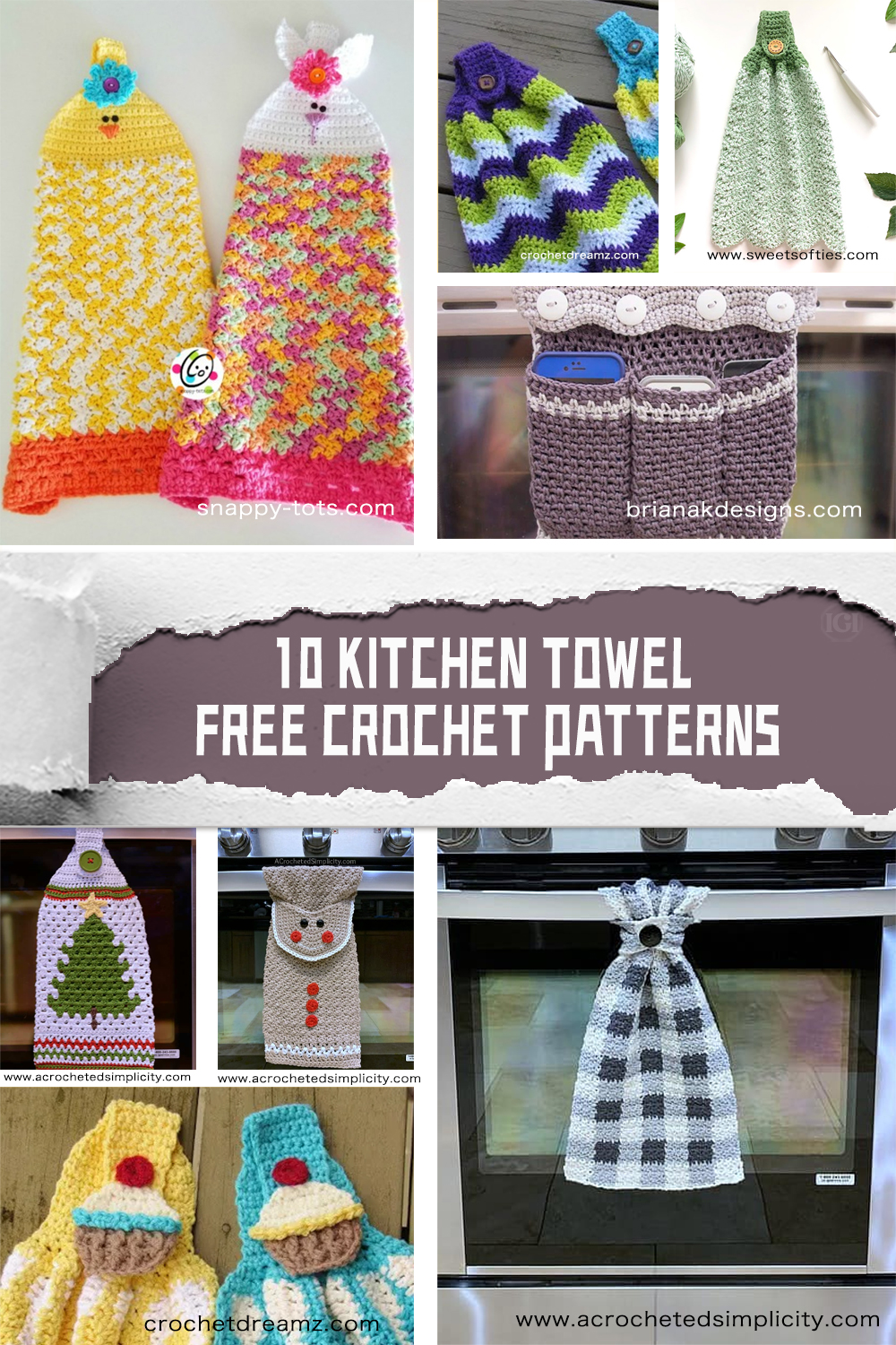 10 Crochet Kitchen Towel FREE Patterns