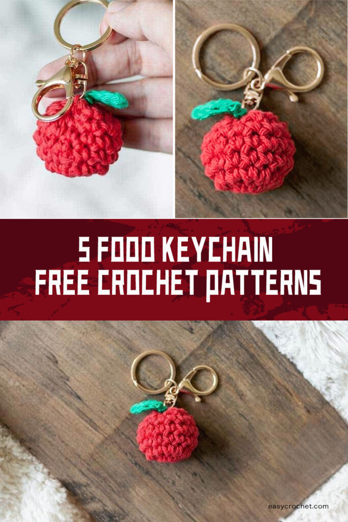 5 FREE Food Crochet Keychain Patterns