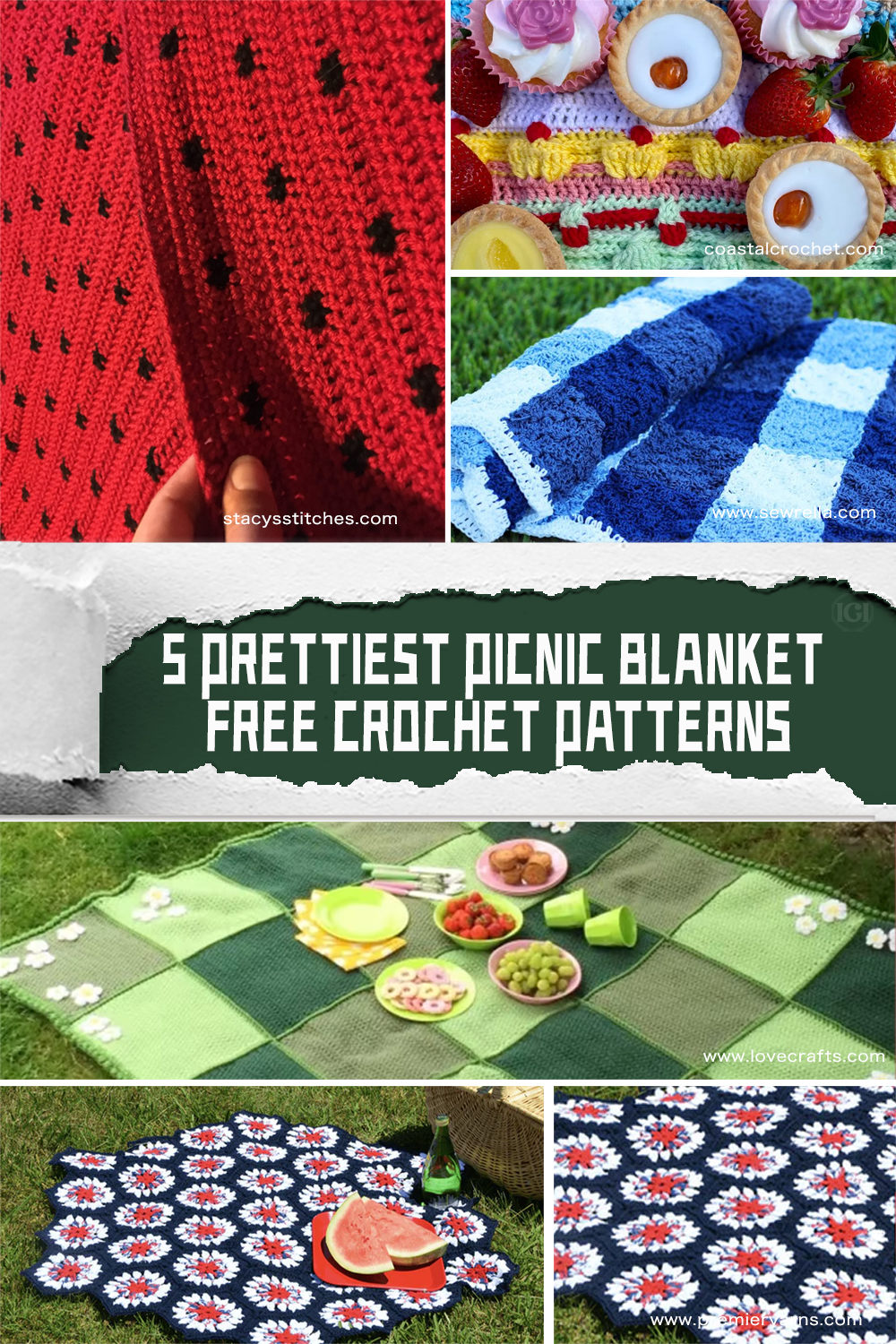 5 FREE Prettiest Crochet Picnic Blanket Patterns
