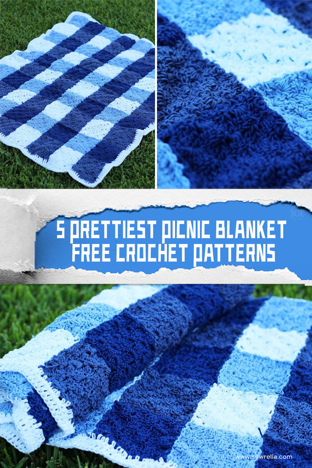5 FREE Prettiest Crochet Picnic Blanket Patterns