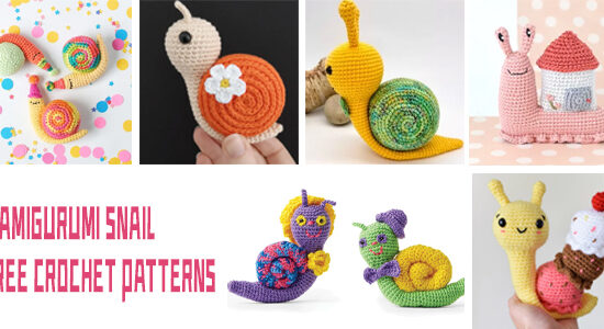 6 Crochet Amigurumi Snail FREE Patterns