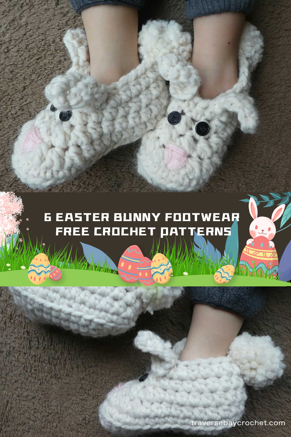6 Easter Bunny Footwear FREE Crochet Patterns