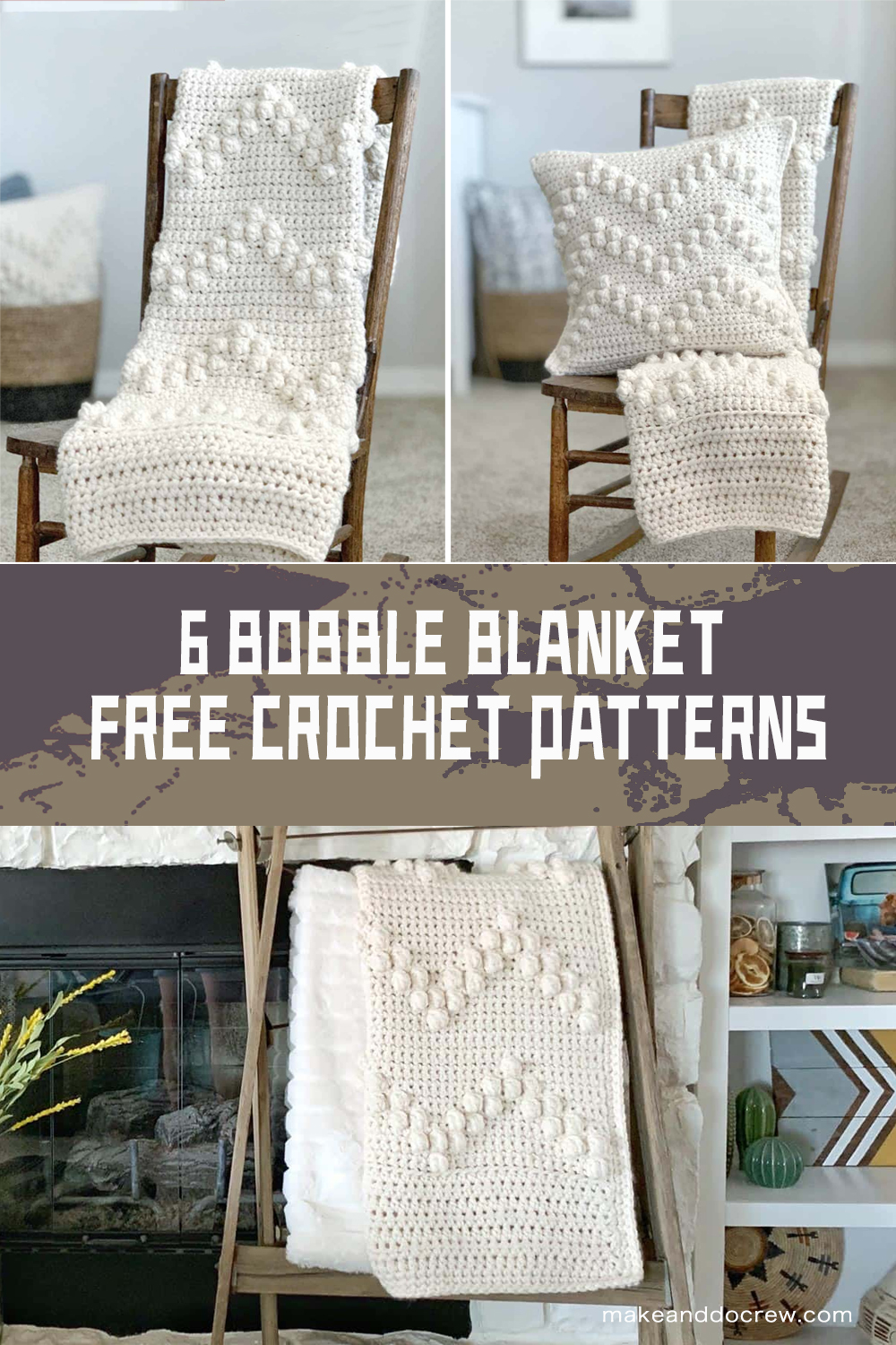  6 FREE Crochet Bobble Blanket Patterns 5: BLUE BOBBLE BABY BLANKET FREE Pattern