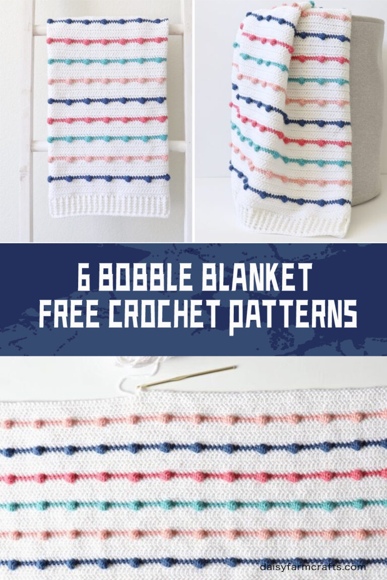 6 FREE Crochet Bobble Blanket Patterns