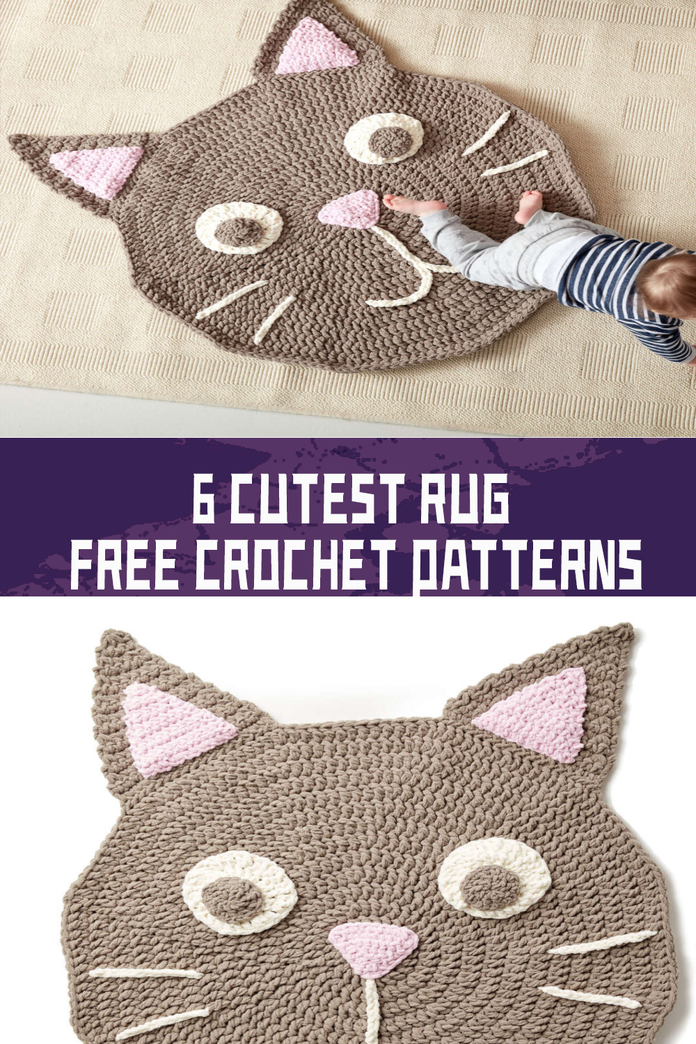 6 FREE Cutest Crochet Rug Patterns 