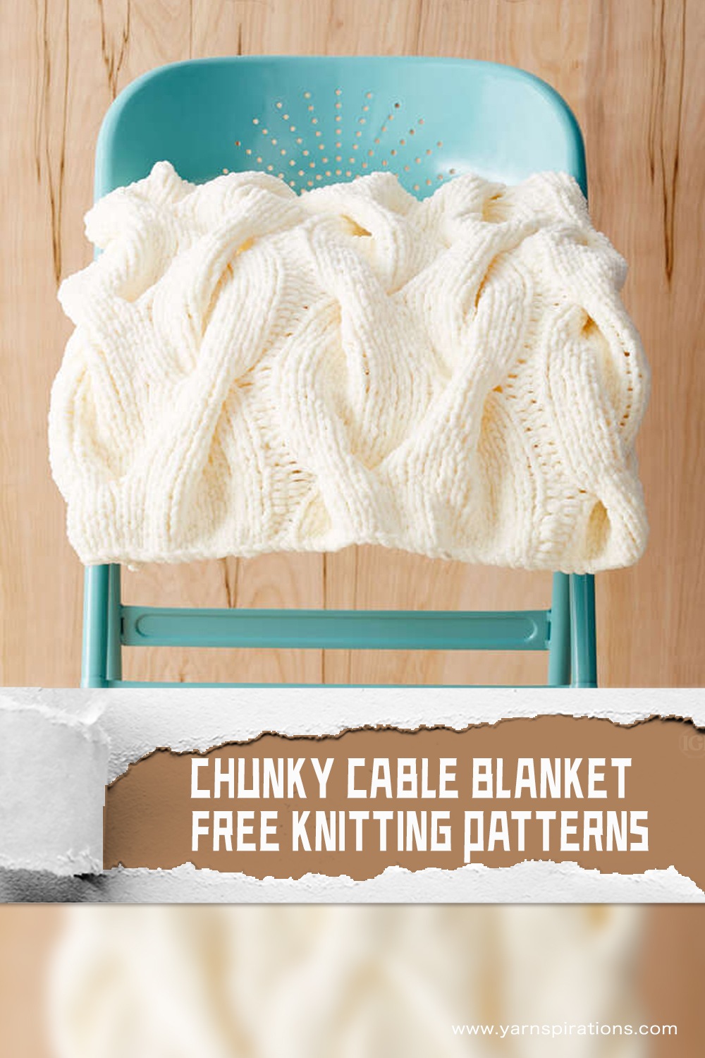 6 FREE Knitted Chunky Cable Blanket Patterns
