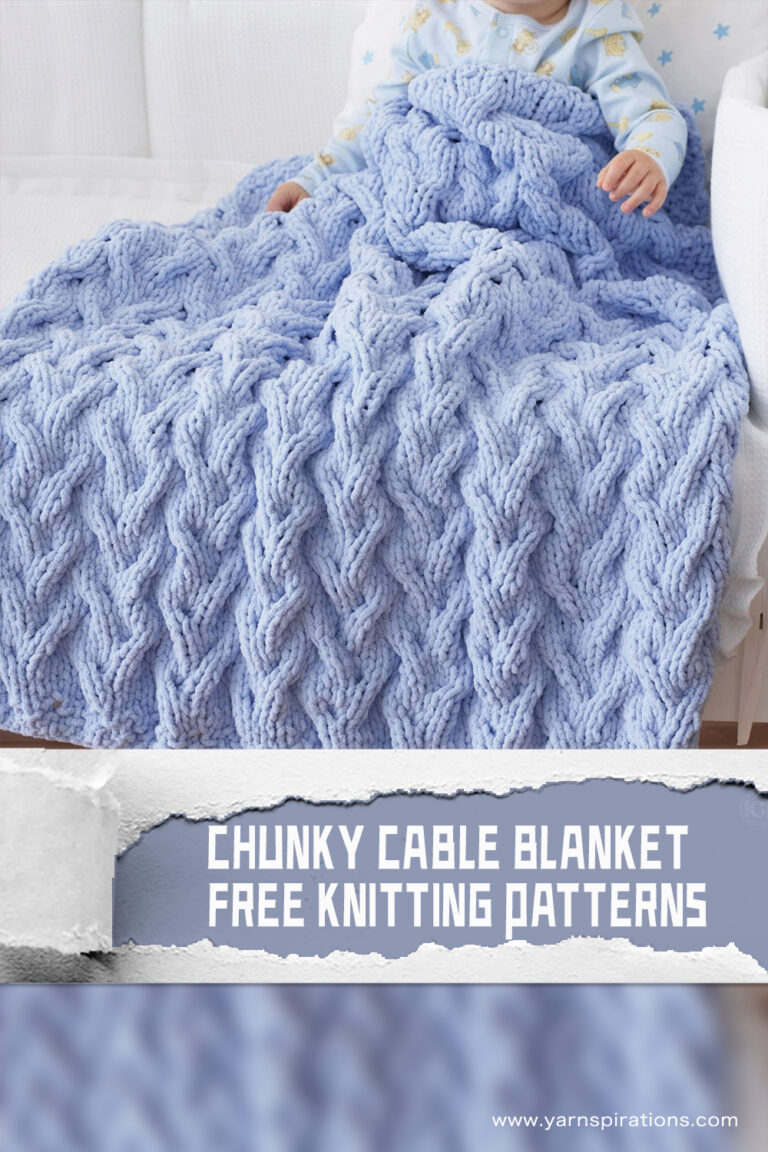 6 FREE Knitted Chunky Cable Blanket Patterns