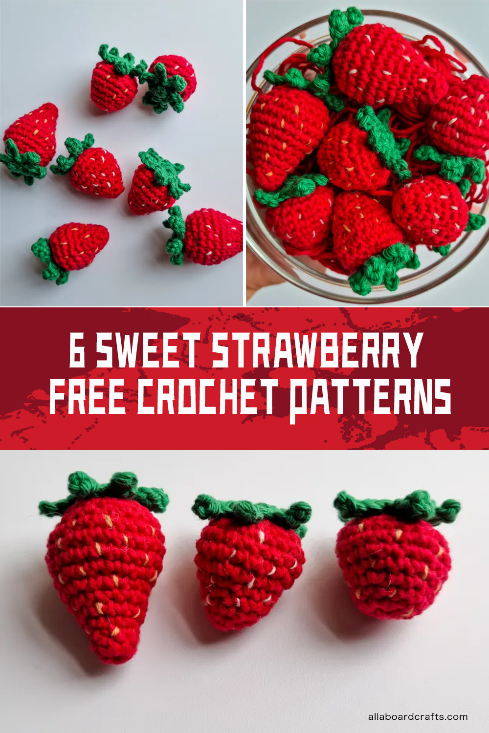 6 FREE Sweet Crochet Strawberry Patterns