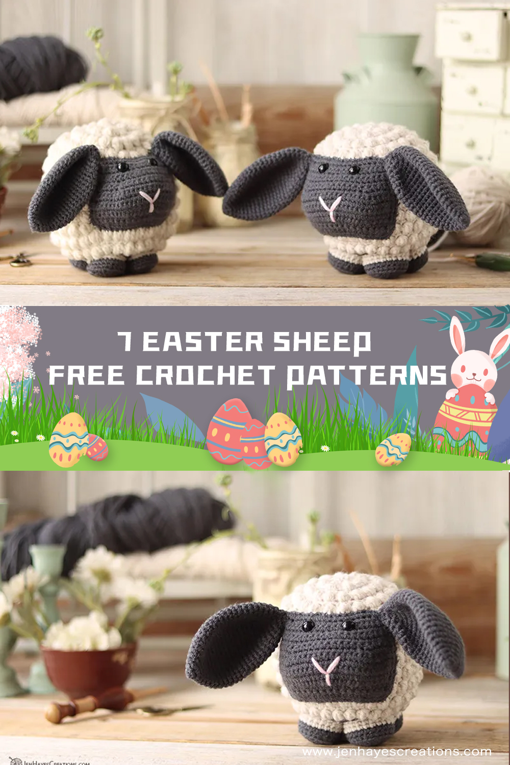 7 Crochet Easter Sheep FREE Patterns
