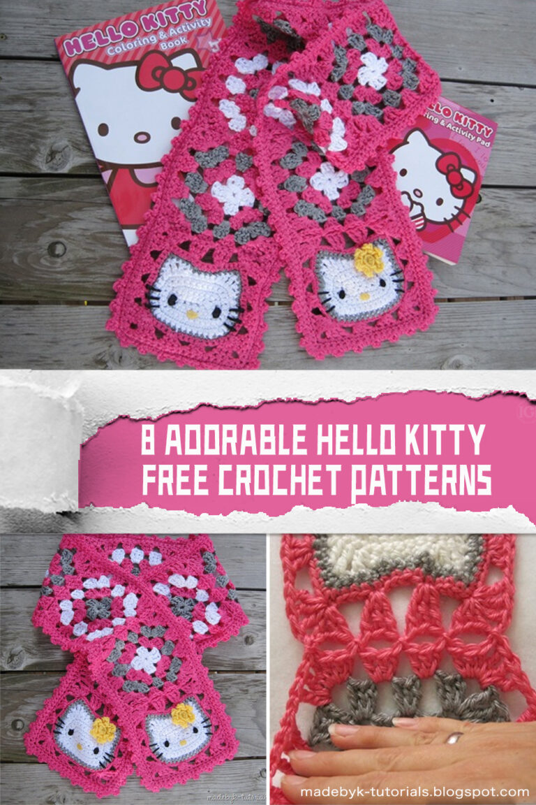 8 FREE Adorable Crochet Hello Kitty Patterns