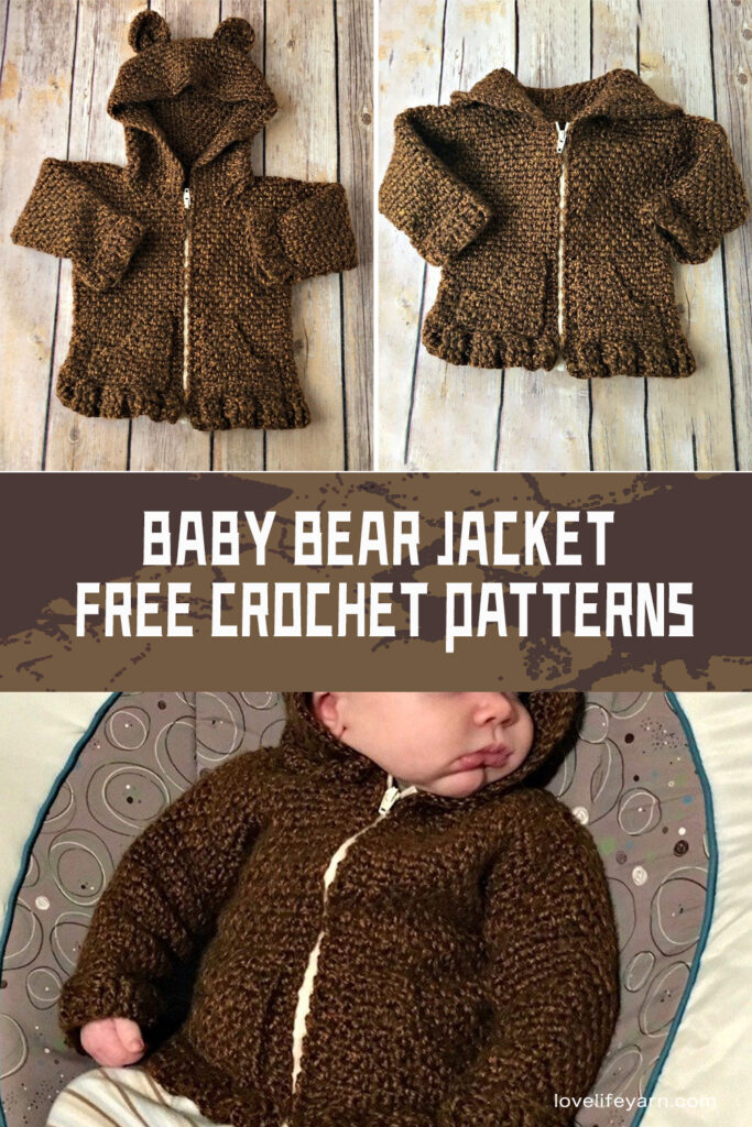 Baby Bear Crochet Jacket FREE Patterns - iGOODideas.com