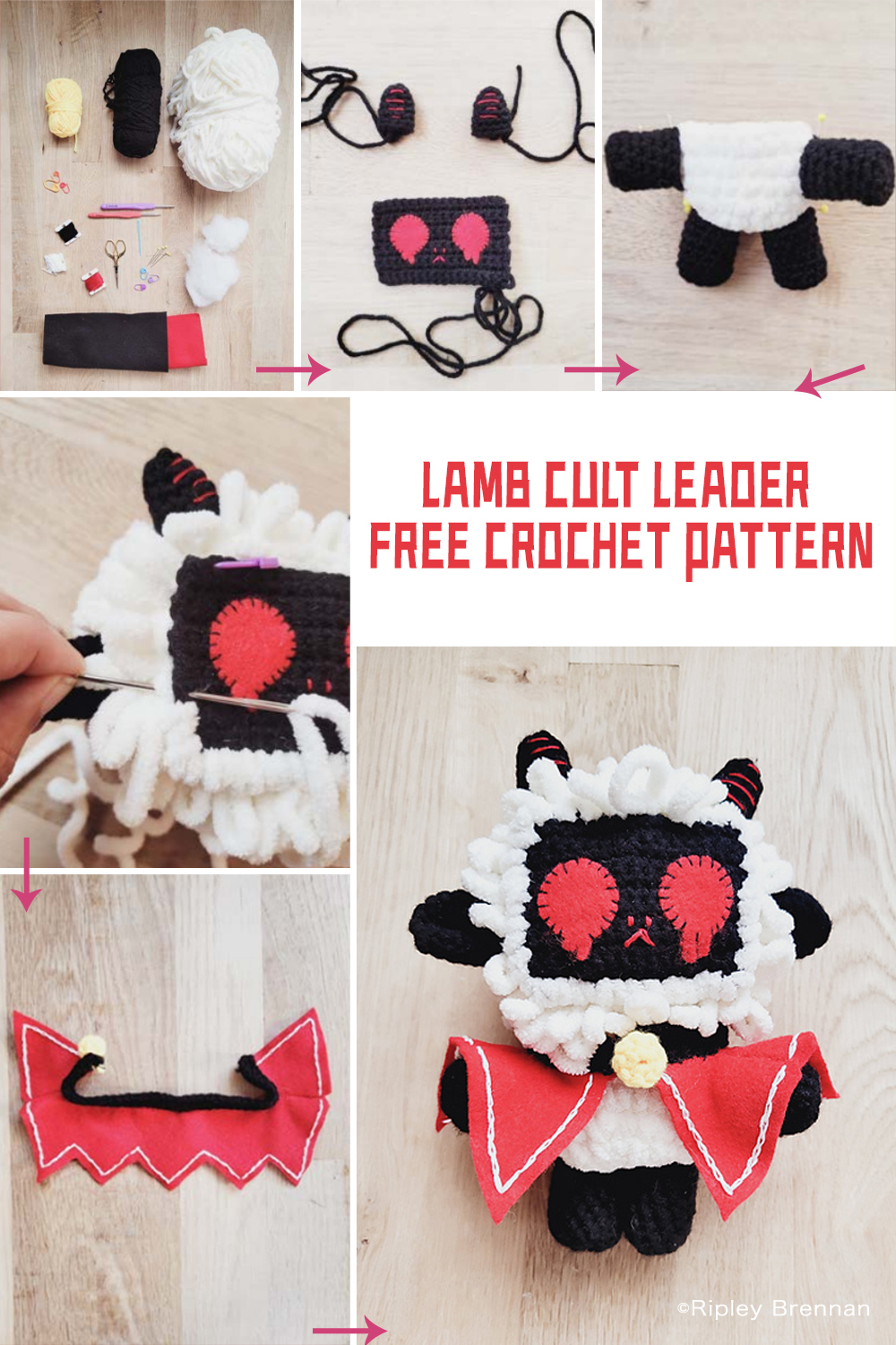 Crochet Lamb Cult Leader Pattern FREE