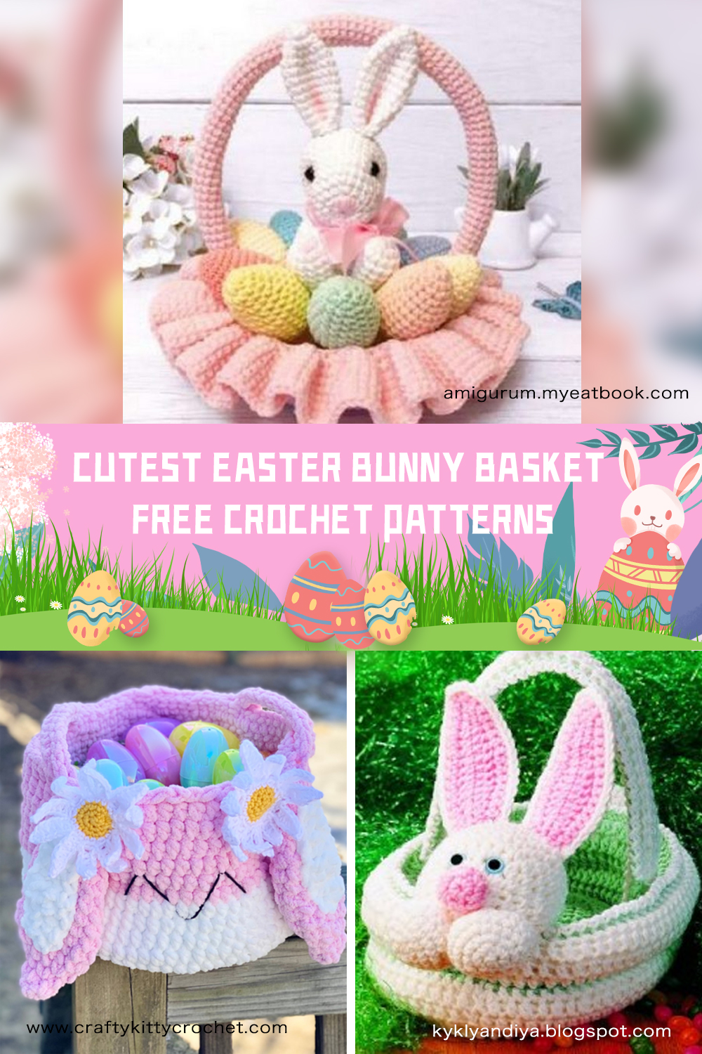 Cutest FREE Easter Crochet Bunny Basket Patterns