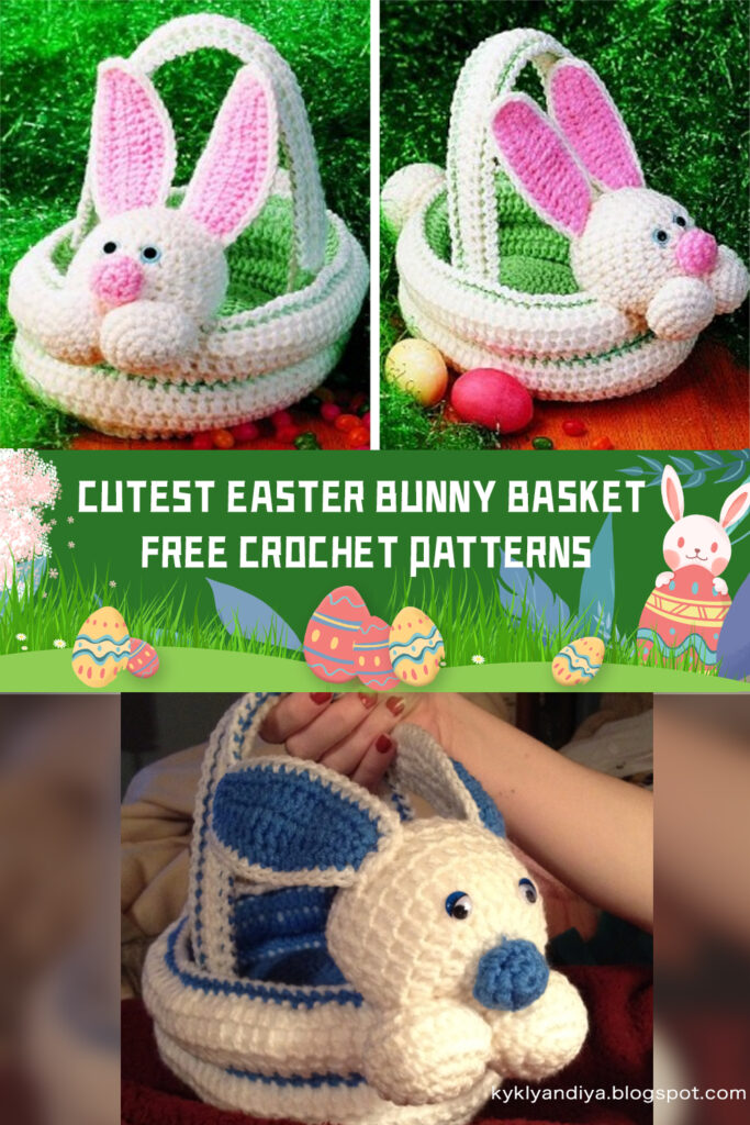 Cutest FREE Easter Crochet Bunny Basket Patterns