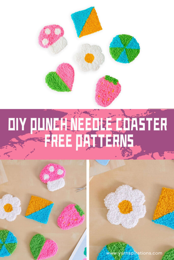 DIY Punch Needle Coaster Free Patterns