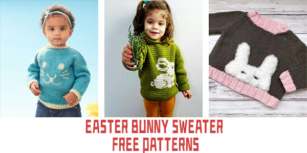 Easter Bunny Sweater FREE Crochet & Knit Patterns