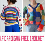 Half & Half Crochet Cardigan FREE Patterns